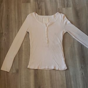 Old Navy light pink waffle shirt size medium